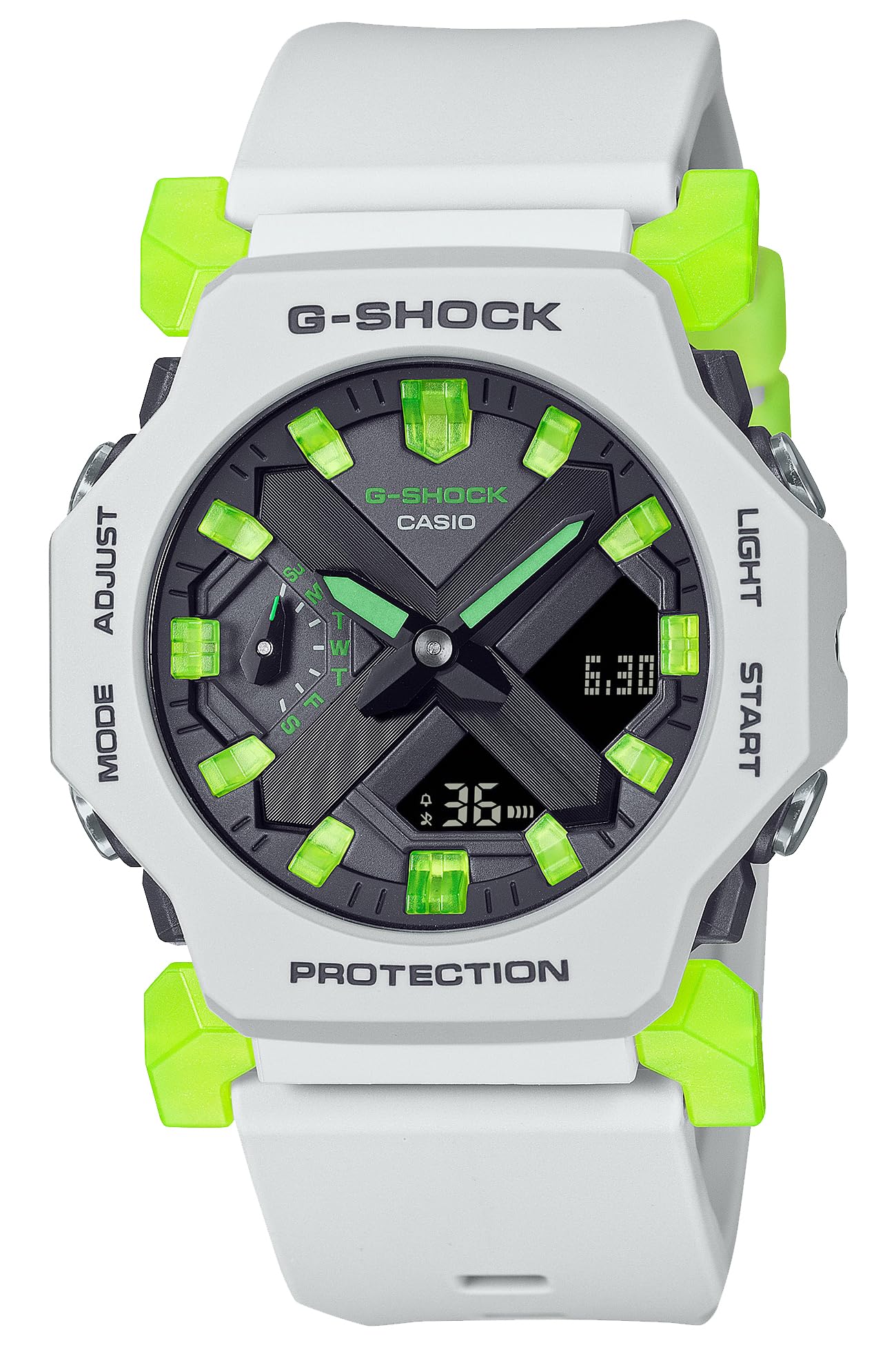 Casio G Shock GA 2300MW 8AJF Virtual Mix Grey Yellow Green Compact